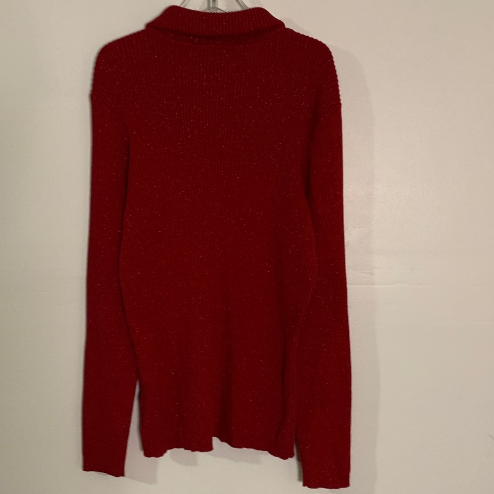 Basic Editions Red Cowl Neck Sweater - image 7